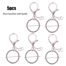 Load image into Gallery viewer, Silver Plated Metal Blank Keyring Keychain Split Ring Keyfob Key Holder Rings Women Men DIY Key Chains Key Ring Accessories
