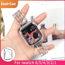 Load image into Gallery viewer, Newest Strap for Apple Watch Band Series SE 7 6 5 4321 Transparent for Iwatch bracelet 38mm 40mm 42mm 44mm Watchband accessories
