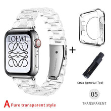 Load image into Gallery viewer, Newest Strap for Apple Watch Band Series SE 7 6 5 4321 Transparent for Iwatch bracelet 38mm 40mm 42mm 44mm Watchband accessories
