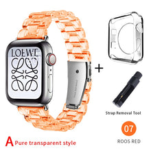Load image into Gallery viewer, Newest Strap for Apple Watch Band Series SE 7 6 5 4321 Transparent for Iwatch bracelet 38mm 40mm 42mm 44mm Watchband accessories
