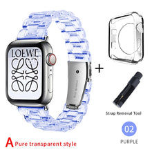 Load image into Gallery viewer, Newest Strap for Apple Watch Band Series SE 7 6 5 4321 Transparent for Iwatch bracelet 38mm 40mm 42mm 44mm Watchband accessories
