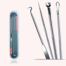 Load image into Gallery viewer, 4pcs Stainless Steel Acne Removal Needles Pimple Blackhead Remover Tools Spoon Face Skin Care Tools Needles Facial Pore Cleaner
