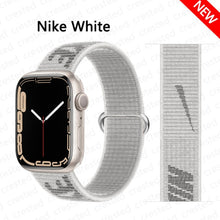 Load image into Gallery viewer, Nylon Loop Strap for apple watch band 44mm 40mm 45mm 41mm 38mm 42mm 44 mm bracelet correa Watchband iWatch serie 3 5 6 se 7 band
