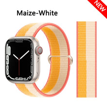 Load image into Gallery viewer, Nylon Loop Strap for apple watch band 44mm 40mm 45mm 41mm 38mm 42mm 44 mm bracelet correa Watchband iWatch serie 3 5 6 se 7 band
