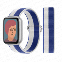Load image into Gallery viewer, Nylon Loop Strap for apple watch band 44mm 40mm 45mm 41mm 38mm 42mm 44 mm bracelet correa Watchband iWatch serie 3 5 6 se 7 band
