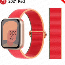 Load image into Gallery viewer, Nylon Loop Strap for apple watch band 44mm 40mm 45mm 41mm 38mm 42mm 44 mm bracelet correa Watchband iWatch serie 3 5 6 se 7 band
