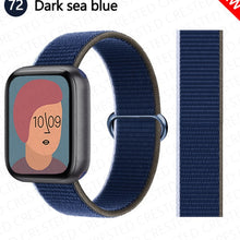Load image into Gallery viewer, Nylon Loop Strap for apple watch band 44mm 40mm 45mm 41mm 38mm 42mm 44 mm bracelet correa Watchband iWatch serie 3 5 6 se 7 band
