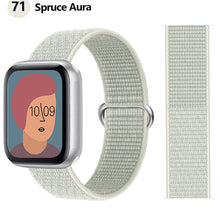Load image into Gallery viewer, Nylon Loop Strap for apple watch band 44mm 40mm 45mm 41mm 38mm 42mm 44 mm bracelet correa Watchband iWatch serie 3 5 6 se 7 band
