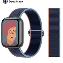 Load image into Gallery viewer, Nylon Loop Strap for apple watch band 44mm 40mm 45mm 41mm 38mm 42mm 44 mm bracelet correa Watchband iWatch serie 3 5 6 se 7 band
