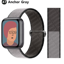 Load image into Gallery viewer, Nylon Loop Strap for apple watch band 44mm 40mm 45mm 41mm 38mm 42mm 44 mm bracelet correa Watchband iWatch serie 3 5 6 se 7 band
