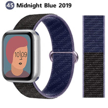 Load image into Gallery viewer, Nylon Loop Strap for apple watch band 44mm 40mm 45mm 41mm 38mm 42mm 44 mm bracelet correa Watchband iWatch serie 3 5 6 se 7 band

