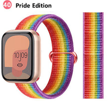 Load image into Gallery viewer, Nylon Loop Strap for apple watch band 44mm 40mm 45mm 41mm 38mm 42mm 44 mm bracelet correa Watchband iWatch serie 3 5 6 se 7 band

