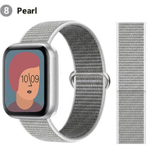 Load image into Gallery viewer, Nylon Loop Strap for apple watch band 44mm 40mm 45mm 41mm 38mm 42mm 44 mm bracelet correa Watchband iWatch serie 3 5 6 se 7 band
