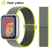 Load image into Gallery viewer, Nylon Loop Strap for apple watch band 44mm 40mm 45mm 41mm 38mm 42mm 44 mm bracelet correa Watchband iWatch serie 3 5 6 se 7 band
